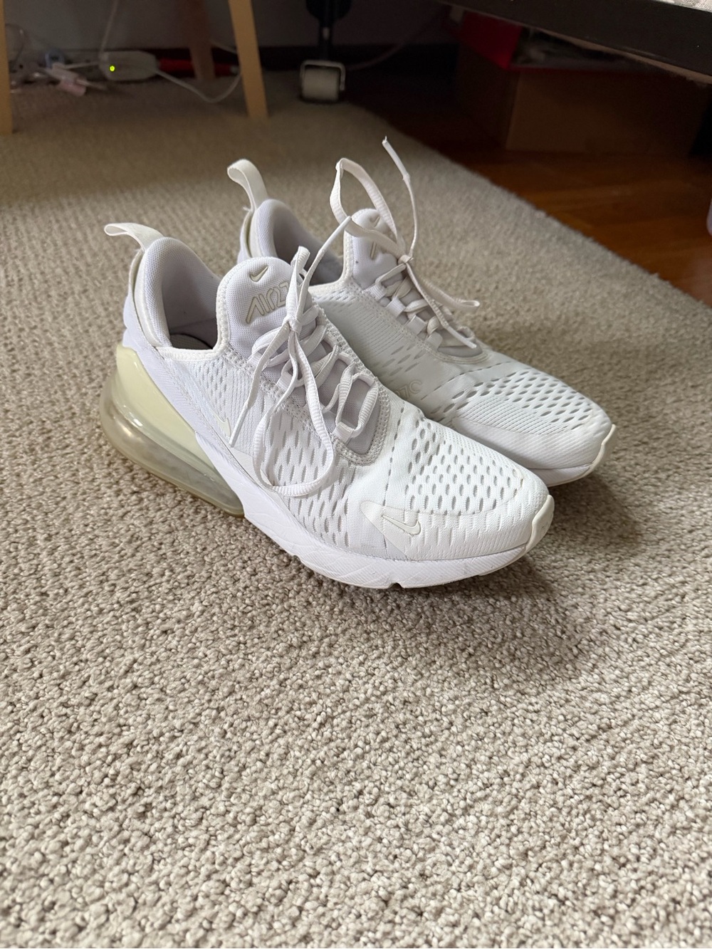adidas Women's White Sneakers with Cream Heel Accent